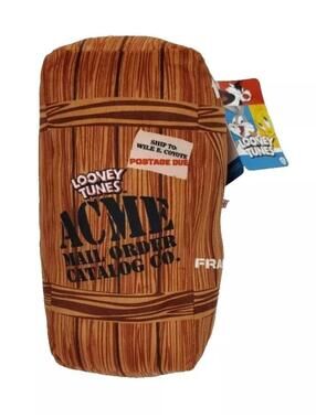 Looney Tunes Acme Mail Order Catalog Co. Crate Plush Wile E. Coyote New with Tag